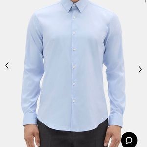 Theory Shirt in Good Cotton - size S, French Blue